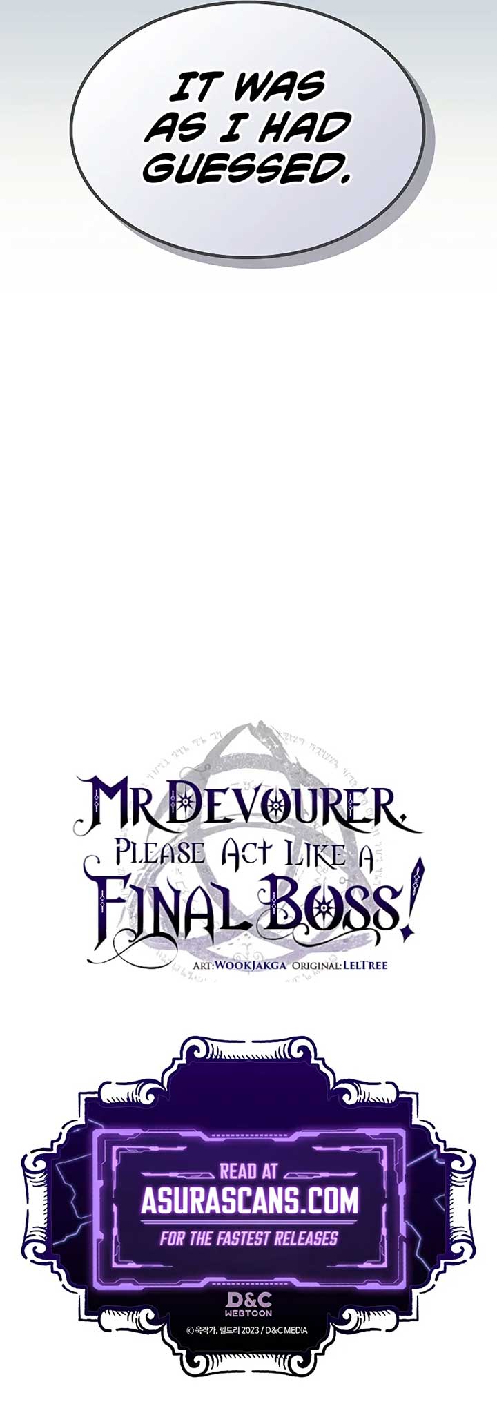 Mr Devourer, Please Act Like a Final Boss